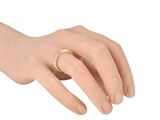 an image of a woman ' s hand with a ring on it