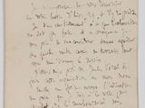 une lettre manuscrite d'un homme qui tient une feuille de papier
