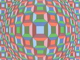 an image of a painting of a geometric design with squares