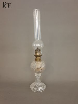 BACCARAT, Modèle "ROSACES MULTIPLES", Llampe à pétrole en cr… - Photo 1