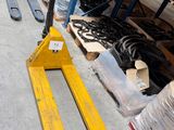 two pallets that are sitting on the floor in a warehouse