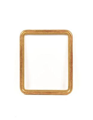 gold picture frame on a white background
