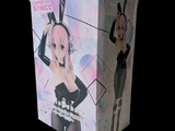a cardboard box with a picture of a girl in a bunny suit