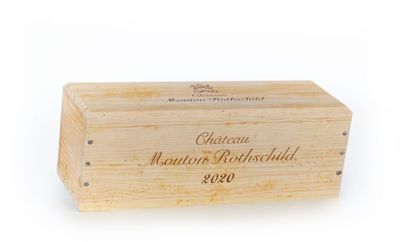 a wooden box with a wine label on it