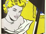 une image tirée d'une bande dessinée représentant une femme en robe
