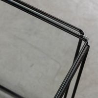 Max Sauze (1933), deux tables d’appoint « Isocele », métal e… (photo 6)