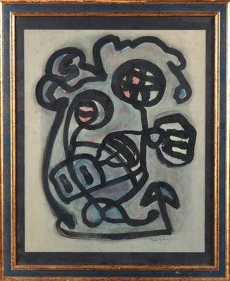 une image représentant un tableau d'un homme tenant une fleur dans la main