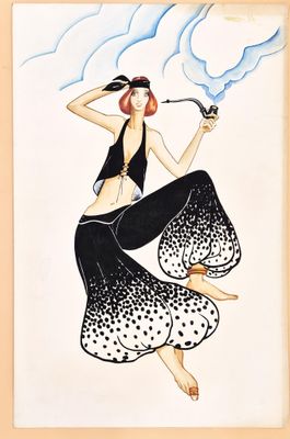 POP CULTURE / Grand dessin original vintage Années 70 par Do…