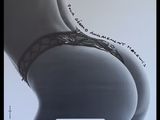 une affiche sur laquelle figure une photo des fesses d'une femme