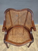 Fauteuil de bureau en bois mouluré, le dossier et l'assise c… (photo 3)