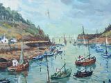 many boats that are in the water near the shore