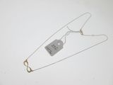 a necklace with a price tag attached to it