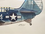 un dessin représentant un avion bleu orné d'une étoile