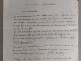 une vieille lettre écrite par un homme sur un bout de papier