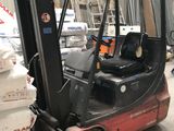 a forklift truck that is parked in a warehouse