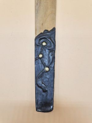 ART NOUVEAU / Coupe-papier 1900 d’époque en bois avec manche…