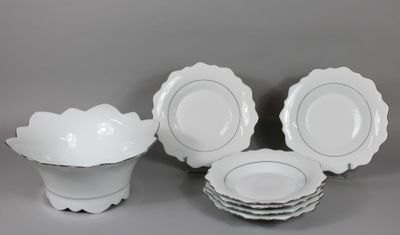 Coquet, modèle "Antares", 6 assiettes creuses (diam 28cm) et…