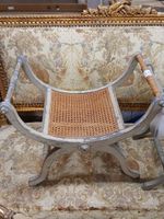 VENTE VOL : Deux tabourets de forme curule dont un à cannage… (photo 2)