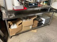Table inox double plateaux EQUIPEMENTPRO, 200cms