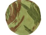 a green and brown camouflage hat on a white background