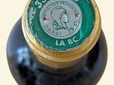 a close up of a bottle of wine with a label on it
