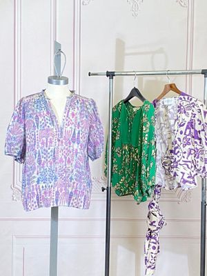 BA&SH et CLAUDIE PIERLOT - Lot comprenant trois blouses en c…