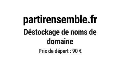 Nom de domaine partirensemble.fr.
