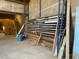 a large room with a lot of wood in it