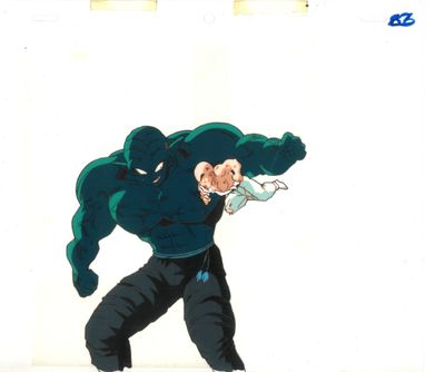 une image représentant un dessin d'un homme en costume vert