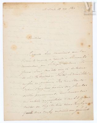 [AUTOGRAPHE] LAMARTINE (Alphonse, de …) :