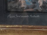 a picture of a painting of a man riding a horse