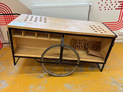 a bike that is sitting on top of a table