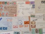 many different types of stamps on a table