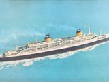 une photo d'un grand paquebot de croisière sur l'eau