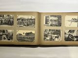 an open book with pictures of people and airplanes