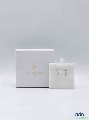 an image of a white box with a pair of earrings in it
