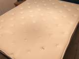 a mattress that is sitting on the floor in the room
