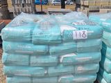many bags of water sitting on a pallet