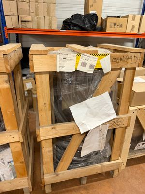 a lot of boxes that are sitting on a pallet