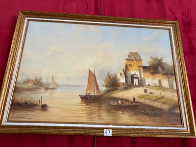 la photo d'un tableau accroché à un mur rouge