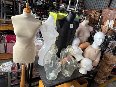 Lot comprenant 1 mannequin, 5 bustes et divers - Photo 1