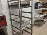 a metal cart that is sitting in a room