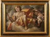 an image of a painting of a man playing a guitar