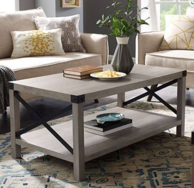 Table basse rustique URBAN WALKER EDISON style industriel co… - Photo 1