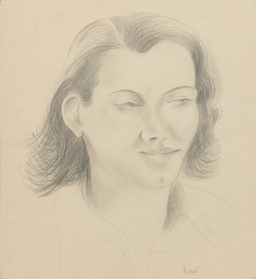 dessin représentant le visage d'une femme aux yeux fermés