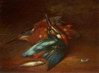 Ecole Française du XIXème siècle - Nature morte au martin pê…