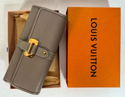 louis vuitton long wallet with gold buckle