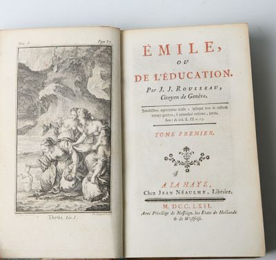 ROUSSEAU, Jean-Jacques. Emile ou de l'éducation. La Haye, Je…