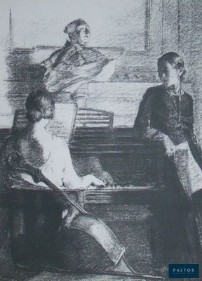 une image représentant deux hommes assis devant un piano