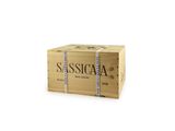 the wooden box has a label on it that says sassica